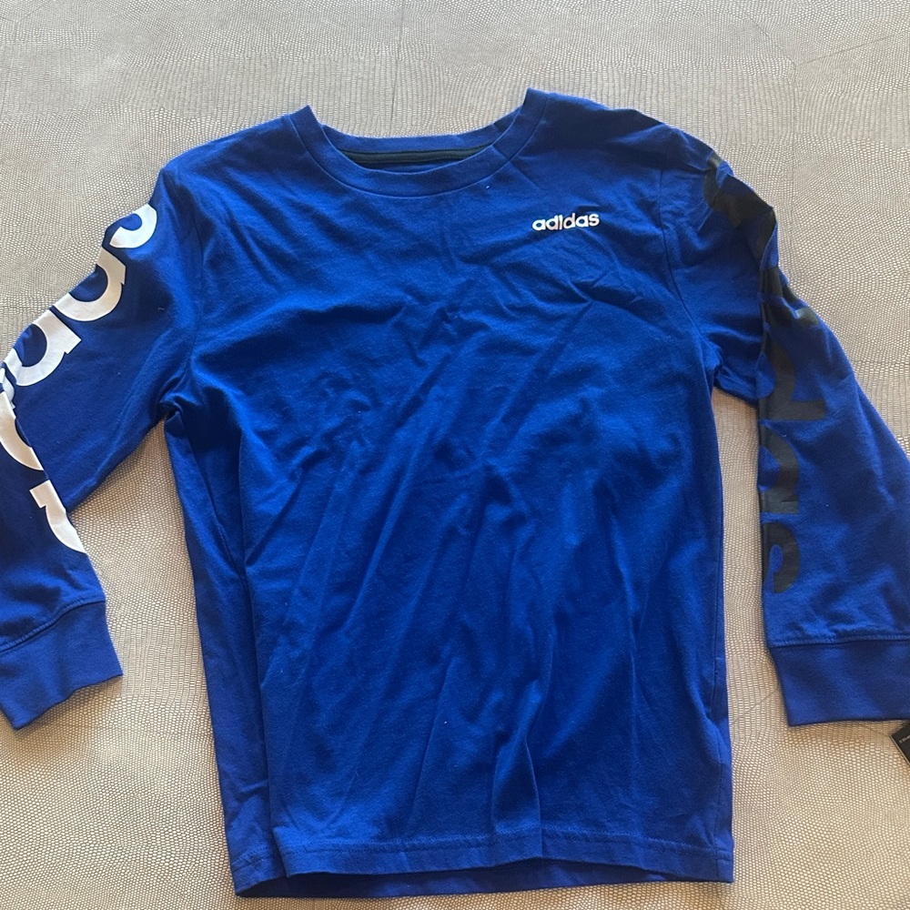Adidas Kids Blue Long Sleeve Tee